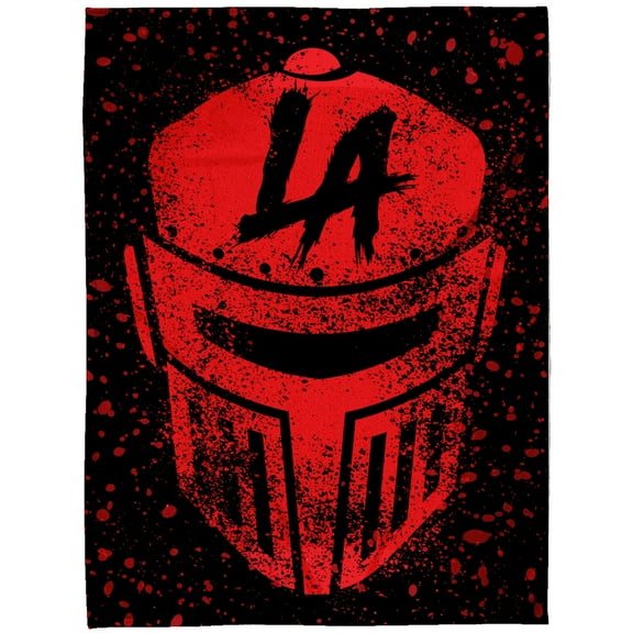 Sleep Squad Black LA Knight 60" x 80" Raschel Plush Throw Blanket