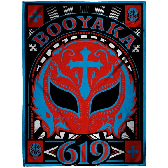 Sleep Squad Blue Rey Mysterio 60" x 80" Raschel Plush Throw Blanket