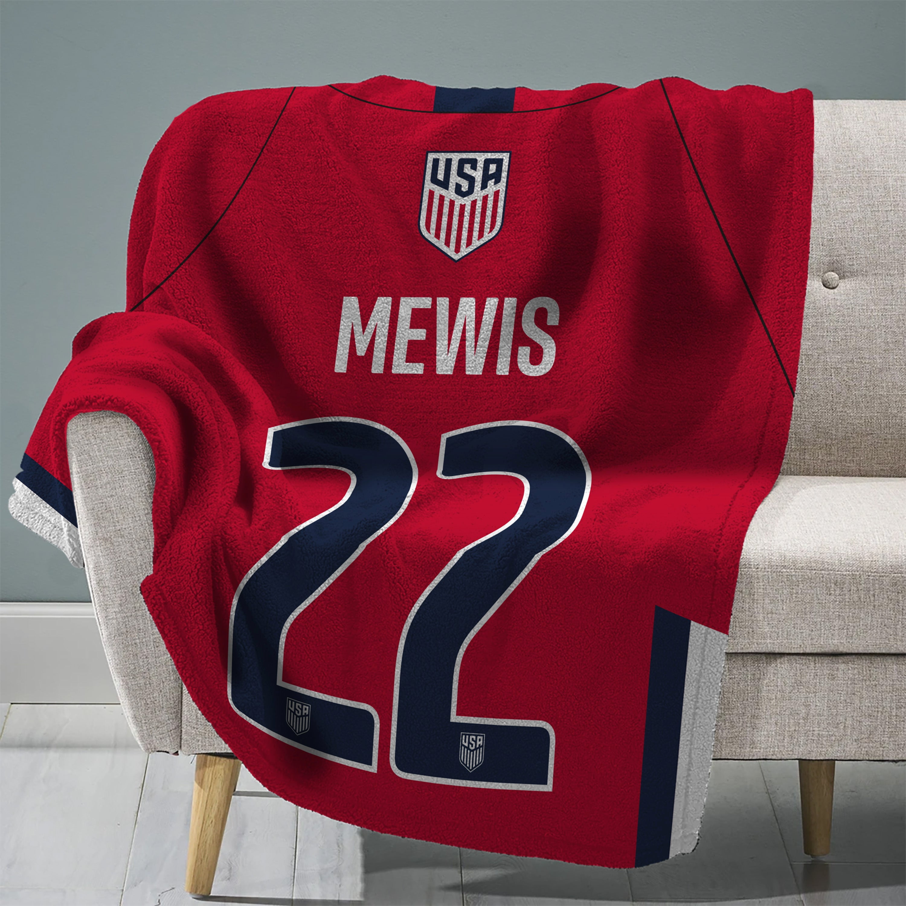 Kristie Mewis Red Fleece Soccer Throw Blanket 60 x 80
