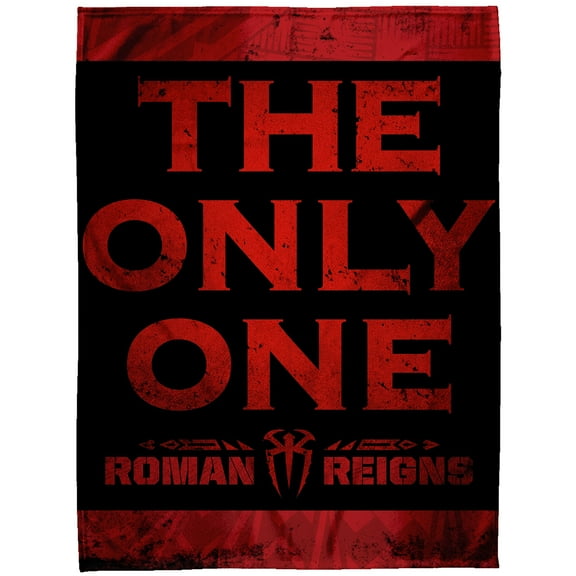 Sleep Squad Red Roman Reigns 60" x 80" Raschel Plush Throw Blanket