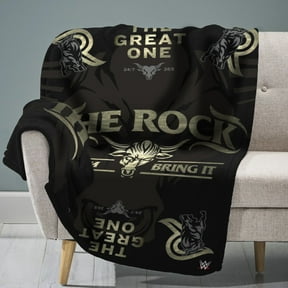 Sleep Squad WWE The Rock 60 x 80 Raschel Plush Throw