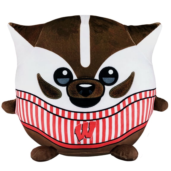 Sleep Squad Wisconsin Badgers Bucky Badger 12" Mascot Kiri Cloud Pillow Plushie
