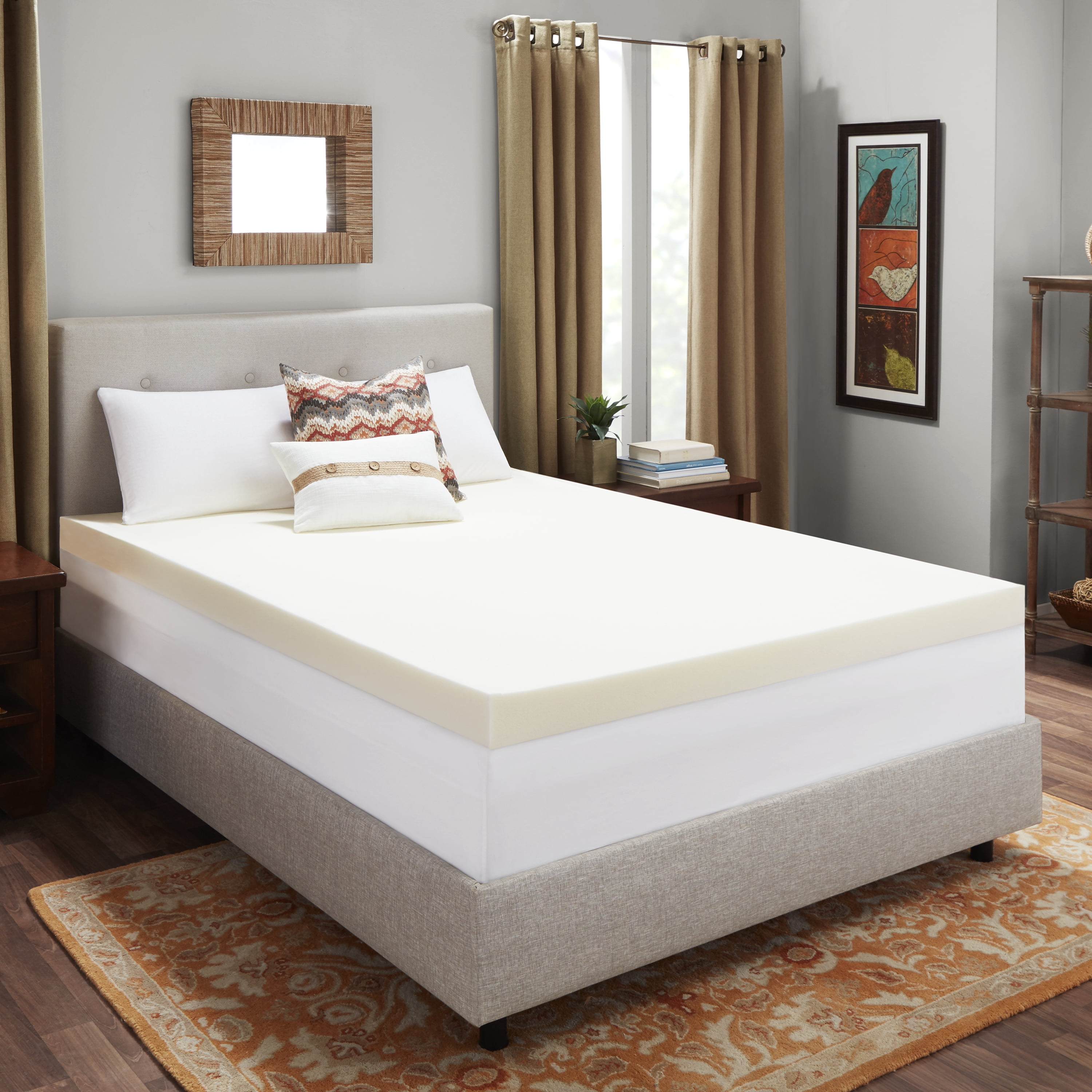 Sleep Studio 4" Breathable Memory Foam Mattress Topper, Full