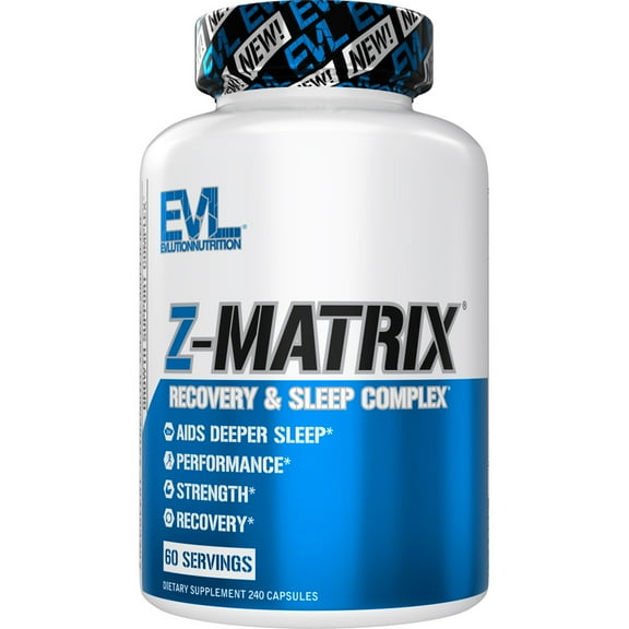 Sleep Supplement - EVLution Nutrition Sleep Aid with Z-Matrix for Muscle Recovery - Sleeping Pills Mineral Complex with Zinc, Magnesium & L-Theanine - EVL Z-Matrix 240ct Capsules
