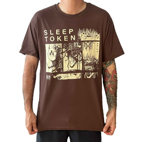 Sleep Token DYWTYLM Premium Oversized Men's T-Shirt Brown
