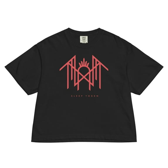 Sleep Token Dark Signs Mineral Wash Womens Crop Top