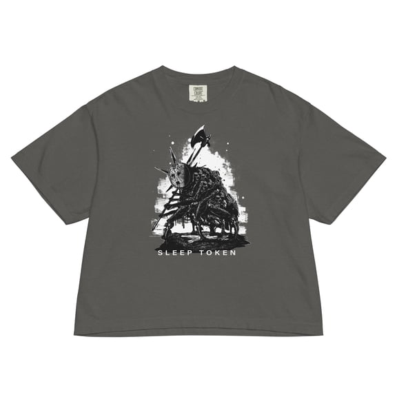 Sleep Token Distraction Mineral Wash Womens Crop Top