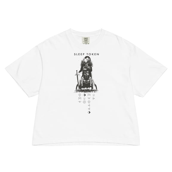 Sleep Token Drag Me Under Mineral Wash Womens Crop Top
