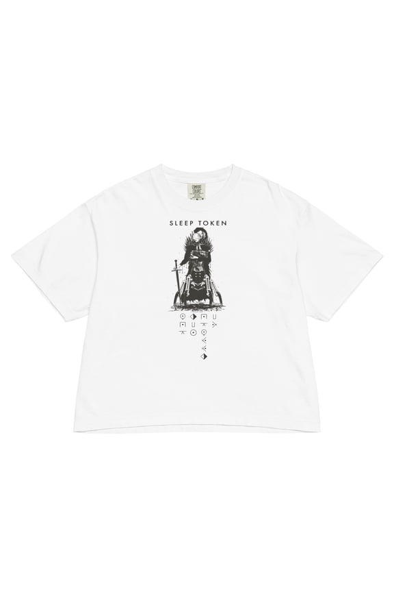 Sleep Token Drag Me Under Mineral Wash Womens Crop Top