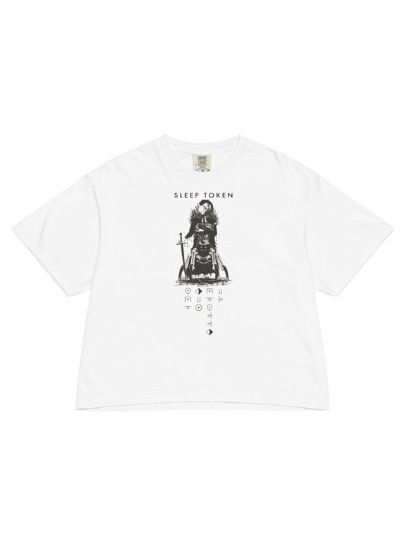 Sleep Token Drag Me Under Mineral Wash Womens Crop Top