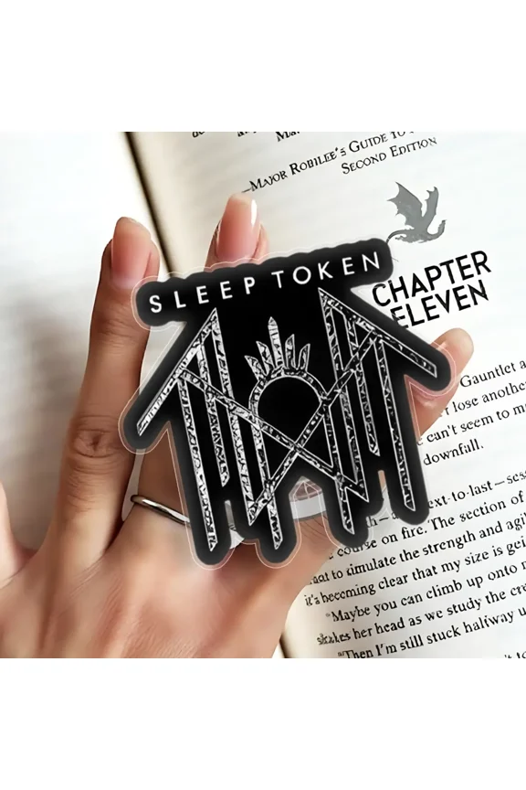 Sleep Token Logo Sigil Phone Grip Large Cut Waterproof Vinyl Decal | Iconic Band Symbol Merch Fan Gift | Laptop Water Bottle