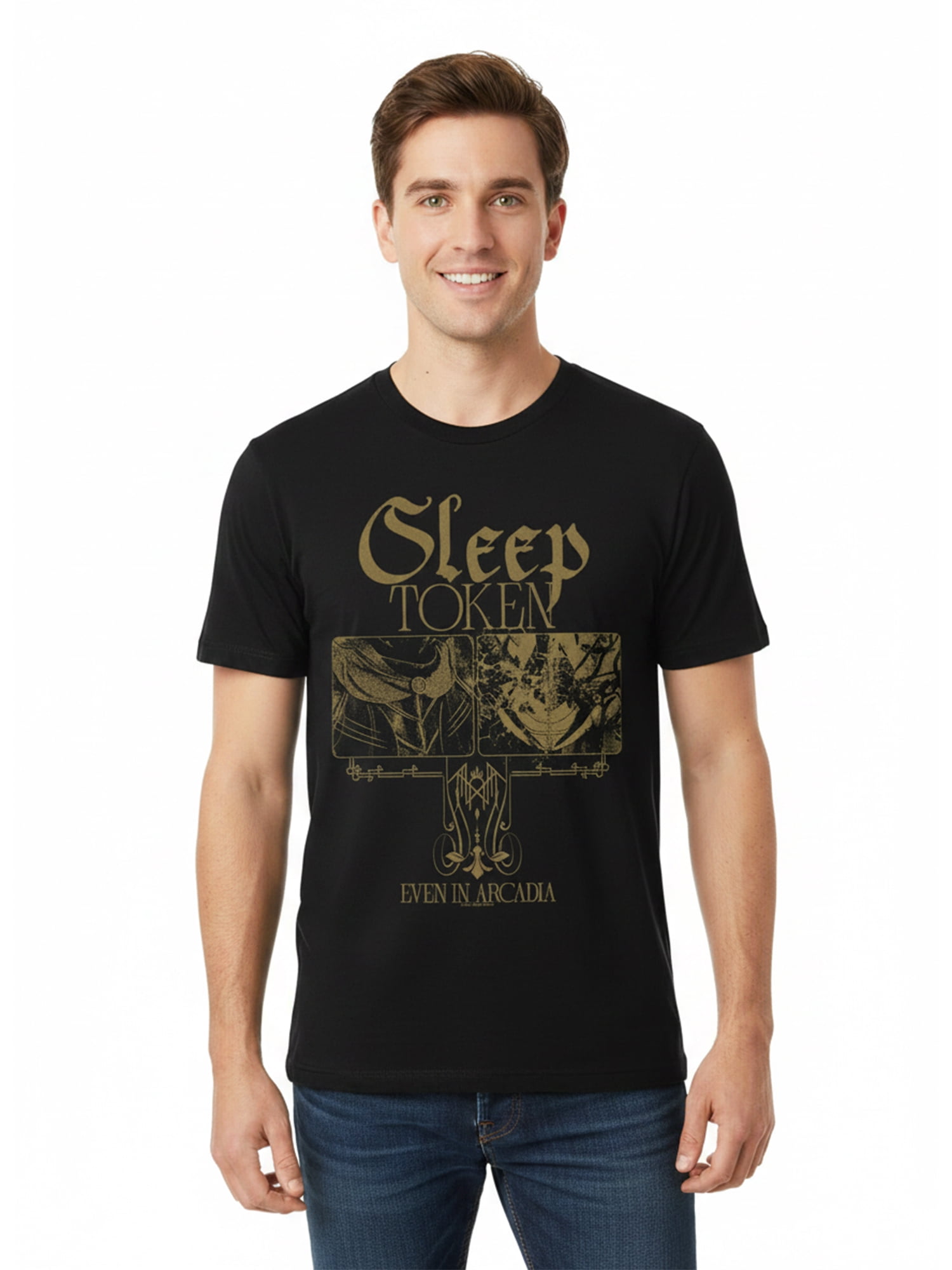 Sleep Token Men’s Graphic Short Sleeve Tee, Even in Arcadia Tour Graphic, Sizes S–3XL