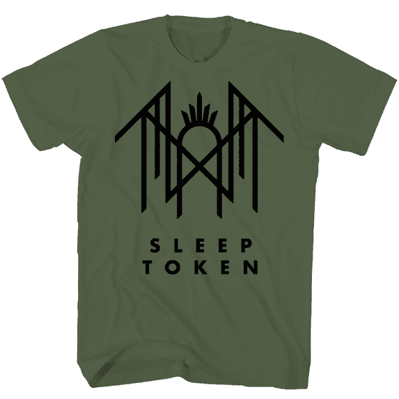 Sleep Token Men's Logo Symbol T-Shirt Green X-Large | Officially Licensed Merchandise