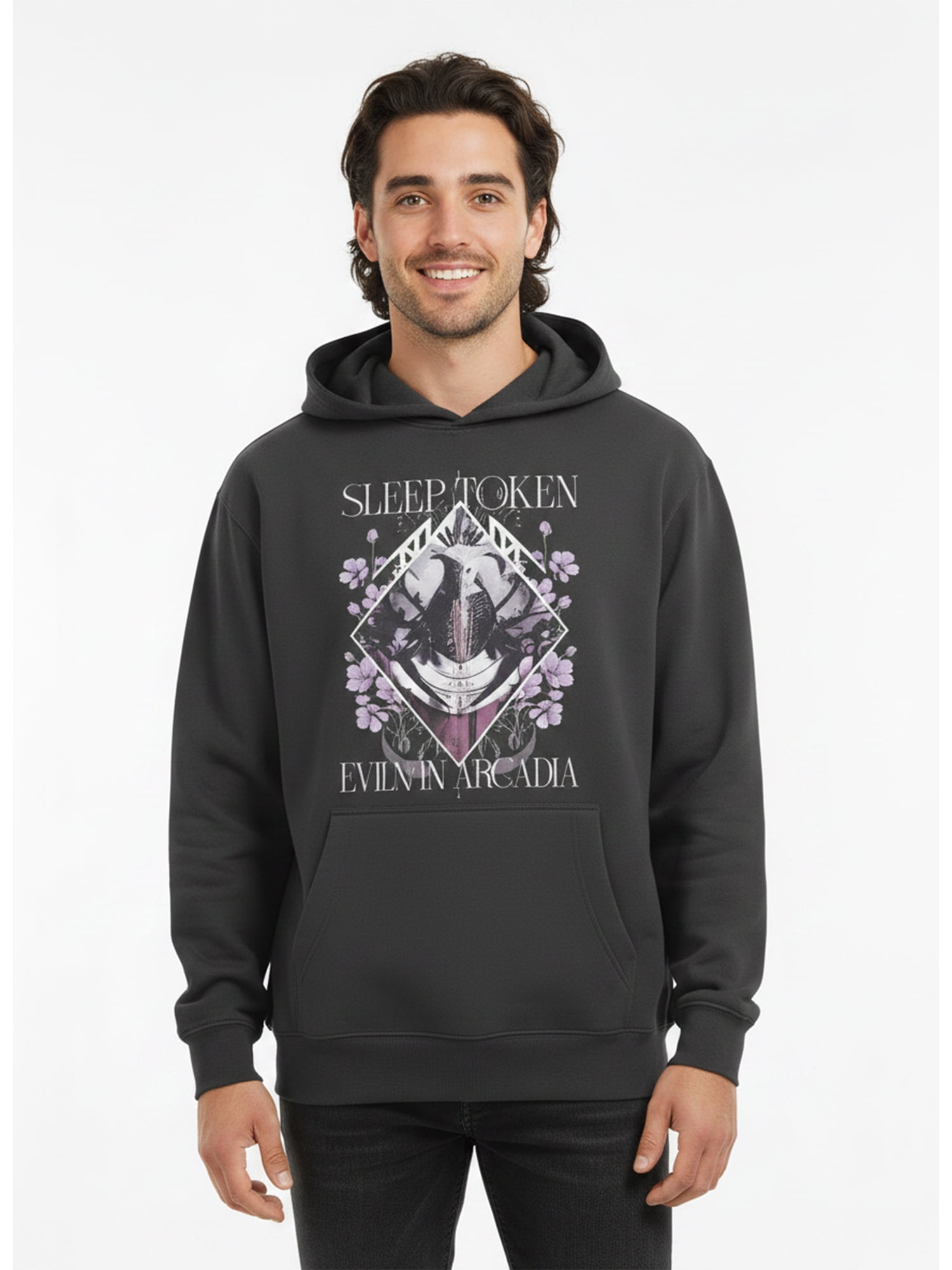 Sleep Token Men’s Pullover Fleece Hoodie, Floral Arcadia, Sizes S–3XL