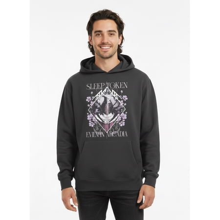 Sleep Token Men’s Pullover Fleece Hoodie, Floral Arcadia, Sizes S–3XL