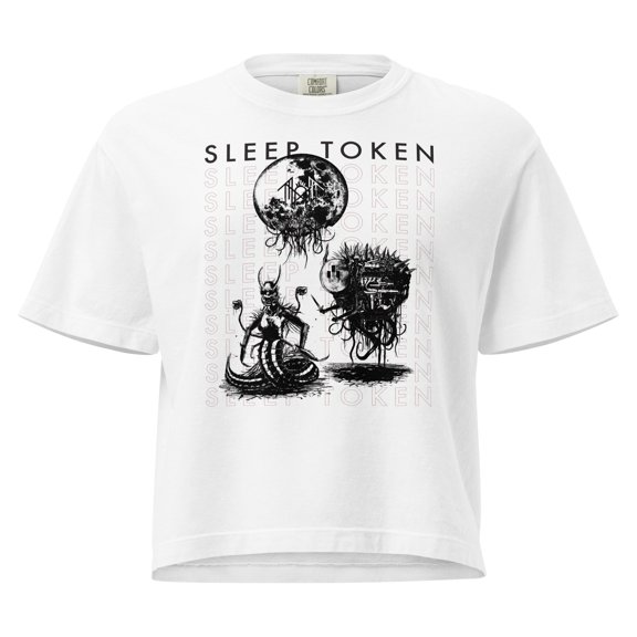 Sleep Token Take Me Back Mineral Wash Womens Crop Top