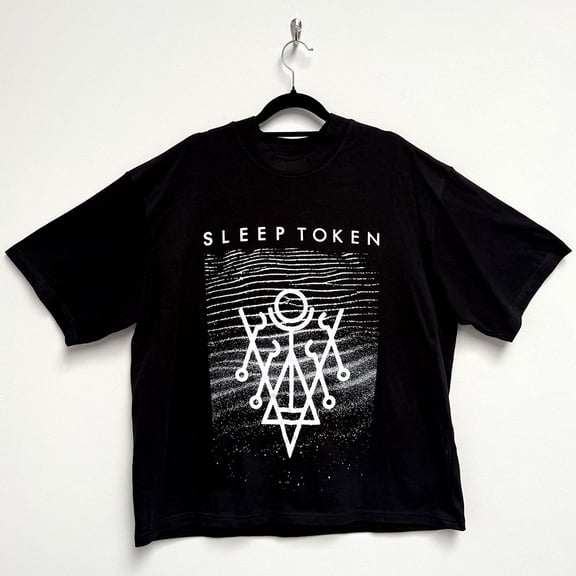 Sleep Token Unisex Oversized Boxy T-Shirt Give (Black) (Medium)