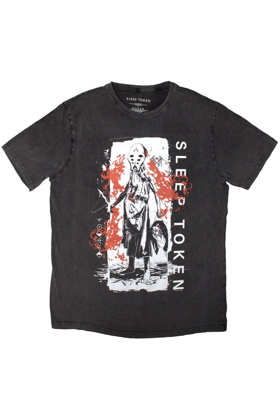Sleep Token Unisex Stone Wash T-Shirt Euclid (Charcoal Grey)