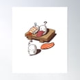 thumbnail image 1 of Sleep Walking Sushi Japanese Foodie Poster Wall Art, Modern Wall Decor For Living Room Bedroom, 8x12 UNFRAMED, 1 of 3