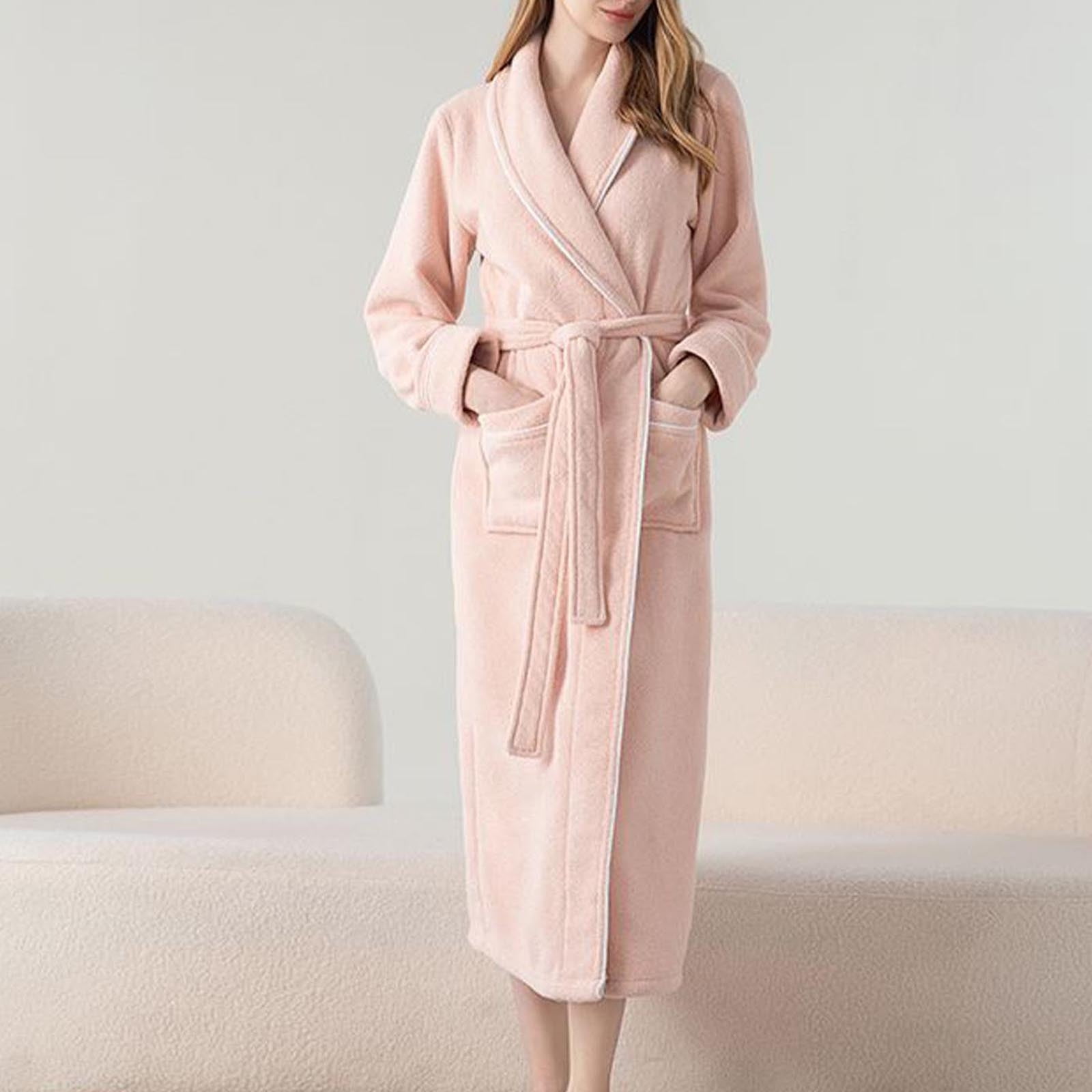 Comfortable Robe Sleep Wear for Womens Women's Robes Ladies Pjs Women's Thickened ...