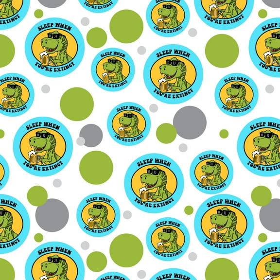 Sleep When Your Extinct Dinosaur Funny Humor Premium Gift Wrap Wrapping Paper Roll