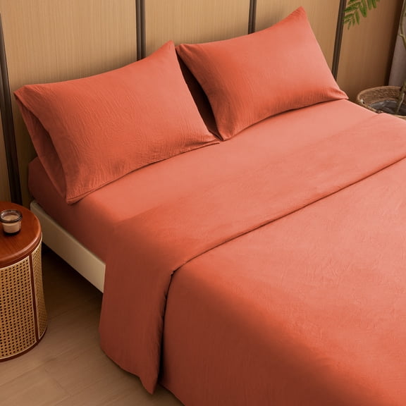 Sleep Zone King Washed Microfiber Sheet Set, Burgundy 14 Inch Deep Pocket, Ultra Soft All Season