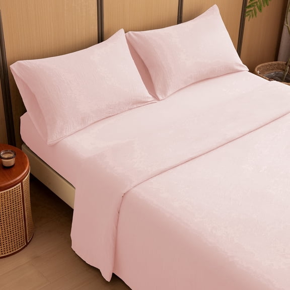 Sleep Zone Queen Washed Microfiber Sheet Set, Pink 14 Inch Deep Pocket, Ultra Soft For All Season