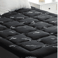 thumbnail image 1 of Sleep Zone 11oz Bamboo Cooling Mattress Pad, Soft Breathable Mattress Topper with Deep Pocket up to 21", OEKO-TEX Certified, Black, Queen, 1 of 11