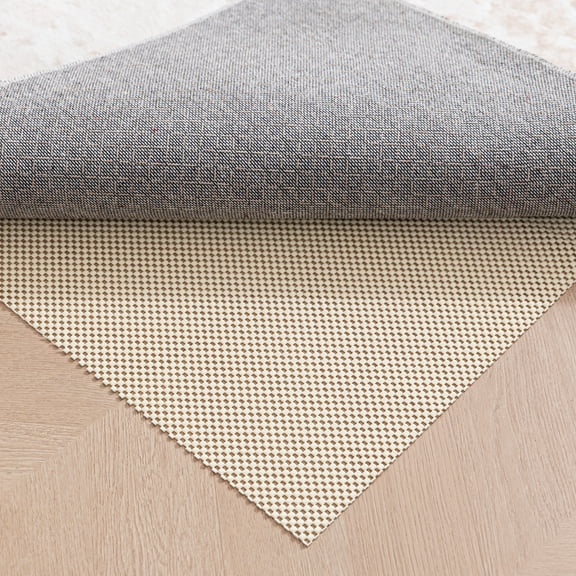 Sleep Zone Mat Pad Gripper 5x8 Feet, Non Slip Reusable PVC Rug Pad Stays in Place, Beige