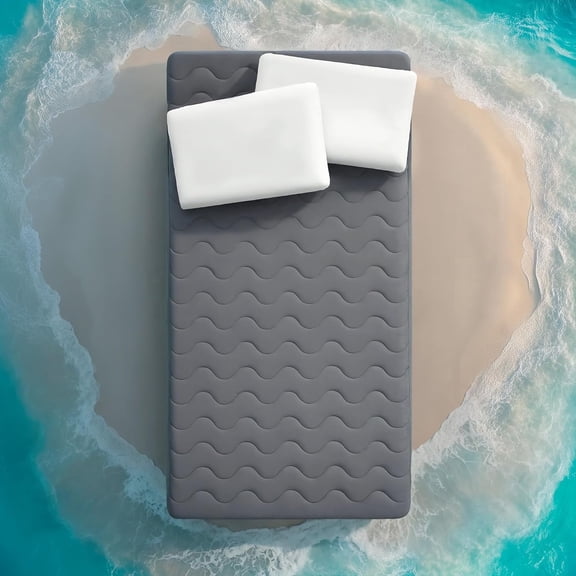 Sleep Zone Cooling Mattress Pad Twin, Waterproof Bedding Protector for Hot Sleepers, Soft & Breathable Mattress Topper, Deep Pocket Mattress Cover,Hotel Quality (Dark Gray,Twin)