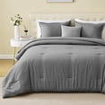 thumbnail image 1 of Sleep Zone 85gsm Luxury Plush Solid Microfiber Comforter Set, All Season Ultra Soft Bedding, Twin/Twin-XL Gray, 1 of 10