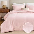 thumbnail image 1 of Sleep Zone 85gsm Cationic Microfiber Comforter Set, Luxury Ultra Soft All Season Bedding, Twin/Twin-XL Pink, 1 of 11
