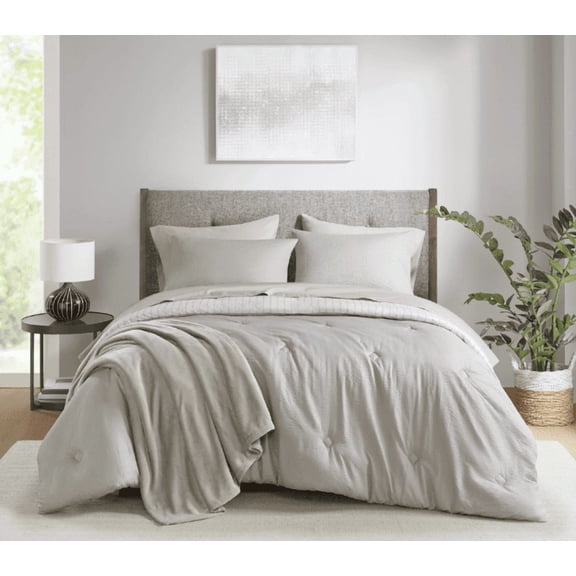 Sleep Zone Full Bedding Set - Beige, All-Season Lightweight Bedding