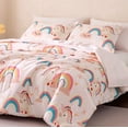 thumbnail image 1 of Sleep Zone Full/Queen Kids Bedding Comforter Set, 7 Piece Girl Cute Durable Children Bed in a Bag, Pastel Unicorn, 1 of 8