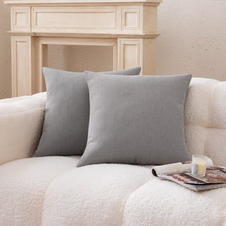Sleep Zone Chevron Pattern Throw Pillow Covers 18x18 Inch, Set of 2, Soft Durable Decorative Pillow Cases for Sofa Couch Bed, Gray