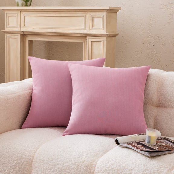 Sleep Zone 2 Pack 18"x18" Chevron Pattern Throw Pillow Covers, Soft Decorative Pillow Cases for Sofa Bed Couch, Pink