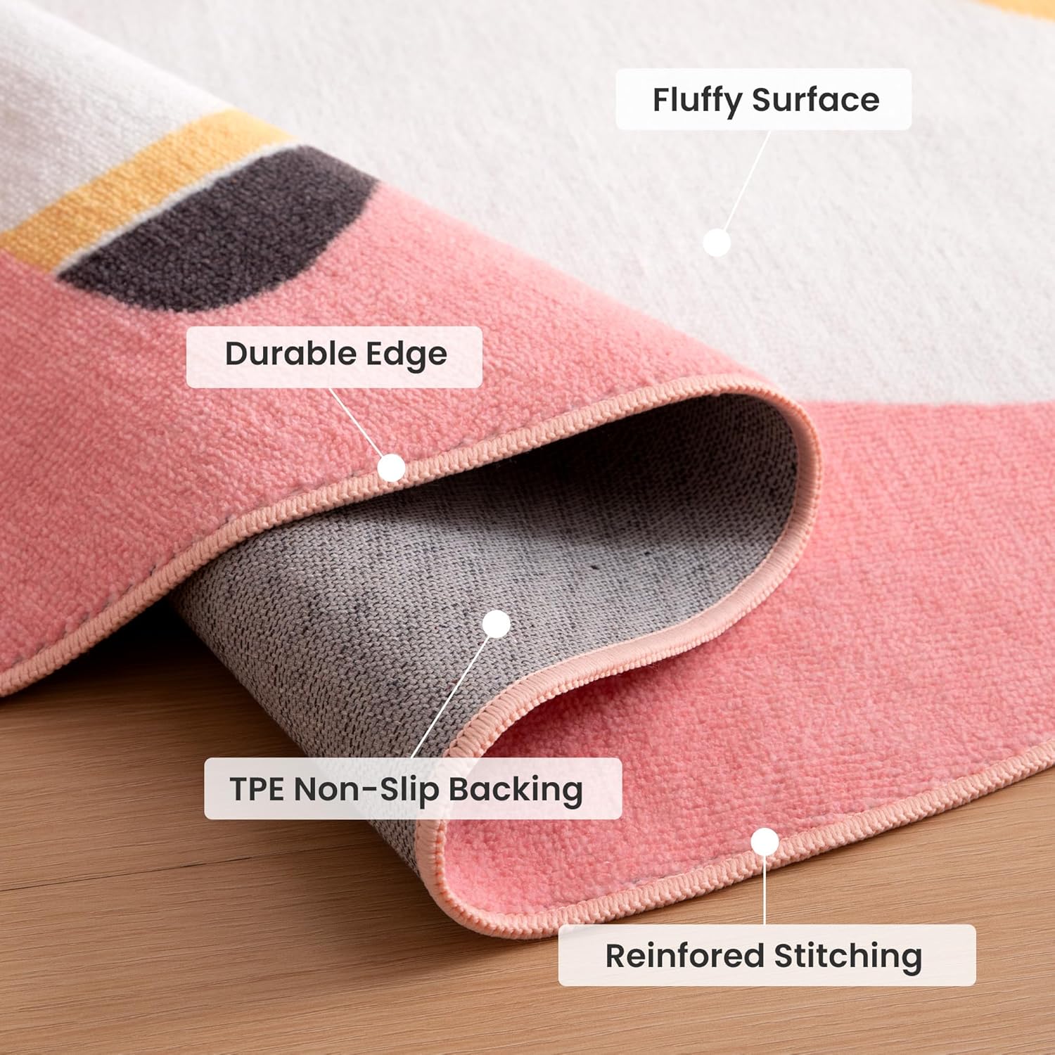 Baby Sleep Rug Sleep Zone Kids Rugs for Playroom, Area Rugs for Bedroom, Washable ...