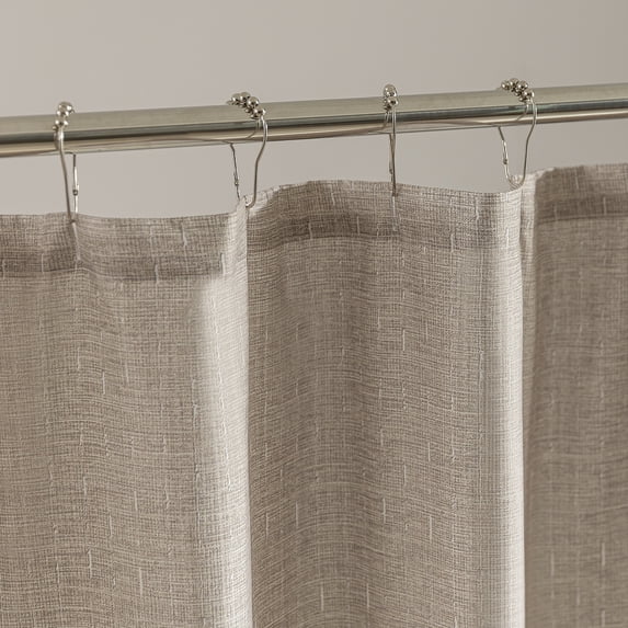 Sleep Zone Beige Shower Curtain Waterproof Curtains for Bathroom Decor Bathtub Geometric Printed Fabric Shower Curtain 72" × 72"
