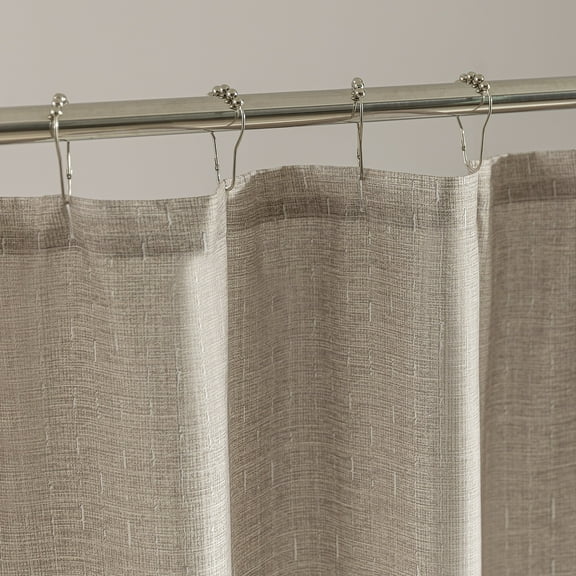 Sleep Zone Beige Shower Curtain Waterproof Curtains for Bathroom Decor Bathtub Geometric Printed Fabric Shower Curtain 72" × 72"