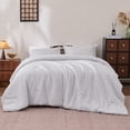 thumbnail image 1 of Sleep Zone 3D Waffle Comforter Set Queen, OEKO-TEX Ultra-Soft Down Alternative Bedding, All-Season Breathable, Stay-Put Corner Loops, Machine Washable (Grey, Queen), 1 of 12
