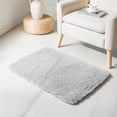 thumbnail image 1 of Sleep Zone 2x3 Ultra-Soft Plush Area Rug Grey, Non-Slip Fuzzy Rug for Entryway Bedroom, 1 of 9