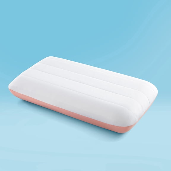 Sleep Zone Standard Cooling Memory Foam Pillow, Medium Firm High Loft Pillow for Side Sleepers, Pink