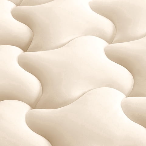 Sleep Zone Twin-XL Quilted Fitted Mattress Pad, Cooling Mattress Protector, Breathable Fluffy Soft Mattress Topper, Stretches up to 21 Inch Deep Pocket, All Season Use (Beige, Twin-XL)