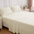 thumbnail image 1 of SLEEP ZONE 85gsm Bed Sheet Set, Microfiber Wrinkle-free Bedding set with 14" Pocket Beige, Queen, 1 of 9
