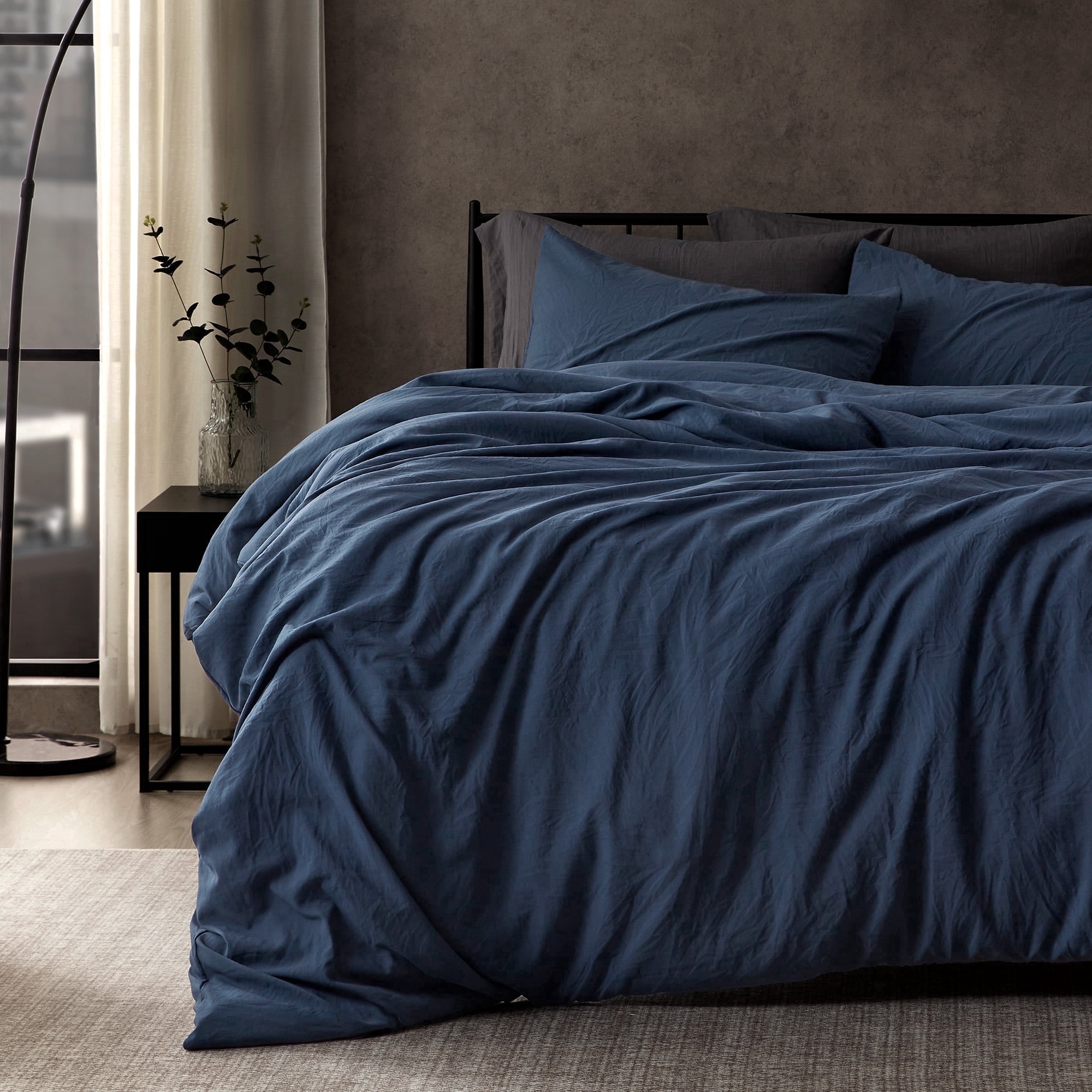 Washed Native Stone Sleep Zone Duvet Cover Full Size, Stone Washed, Natural Wrinkles, Easy ...