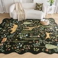 thumbnail image 1 of Sleep Zone 6x9 Area Rug for Bedroom, Washable Area Rug Non Slip Carpet for Livingroom, Abstract Vintage Low Pile Water Resistant Rugs Indoor, Forest Creatures, 1 of 10