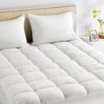 thumbnail image 1 of SLEEP ZONE Twin Size Cotton Mattress Pad, Soft Fluffy Cotton Top Mattress Topper, Machine Washable Mattress Protector Cover Fits 8-21 inch Deep Pocket, Twin, 1 of 6