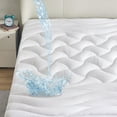 thumbnail image 1 of Sleep Zone Waterproof Mattress Topper Queen Size, Cooling Mattress Pad Cover for Hot Sleepers, Extra Thick Pillow Top with Deep Pocket (White, Queen), 1 of 9