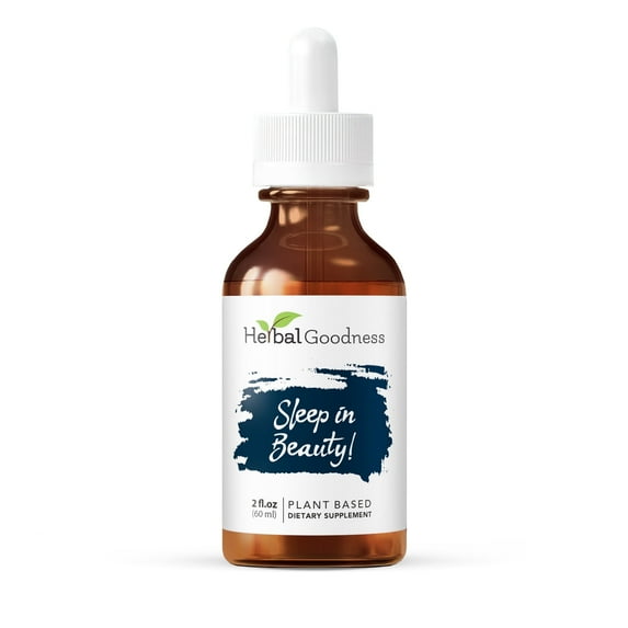 Sleep in Beauty - Natural Sleep Aid, Melatonin Support Supplement, Relaxation Aid, Valerian Root, Magnolia Bark - 2fl. oz - Herbal Goodness