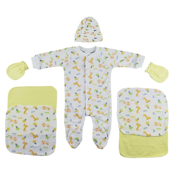 Sleep-n-Play, Cap, Mittens and Washcloths - 7 Pc Set